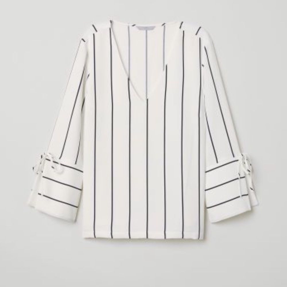 H&M Bell-Sleeve V-neck Blouse